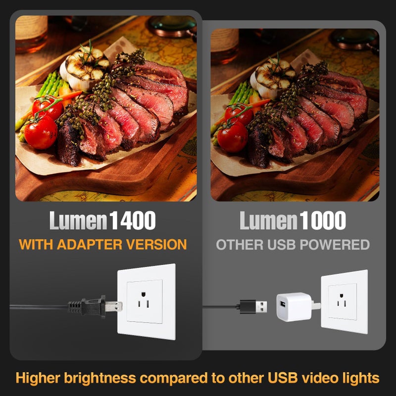 EMART طقم إضاءة تصوير محمول مستمر EMART 60 LED للطاولة مع حامل ثلاثي القوائم قابل للتعديل ومرشحات ألوان - 2 عبوة - Image 5